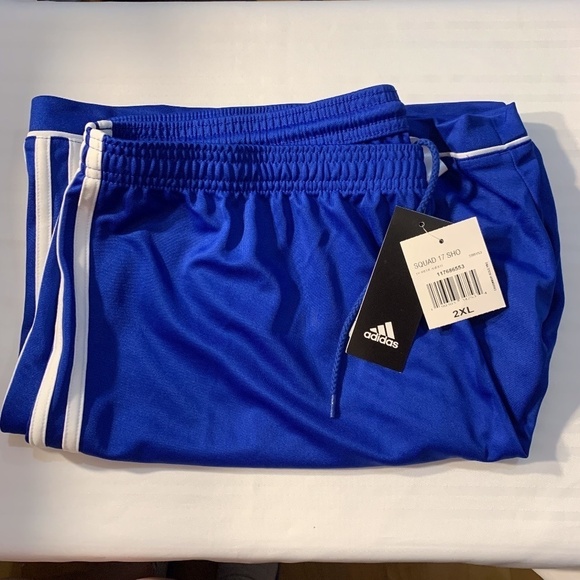 New Mens Adidas Training Shorts Bright Blue - Picture 5 of 13